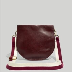 Madewell Saddle Bag in Burgundy